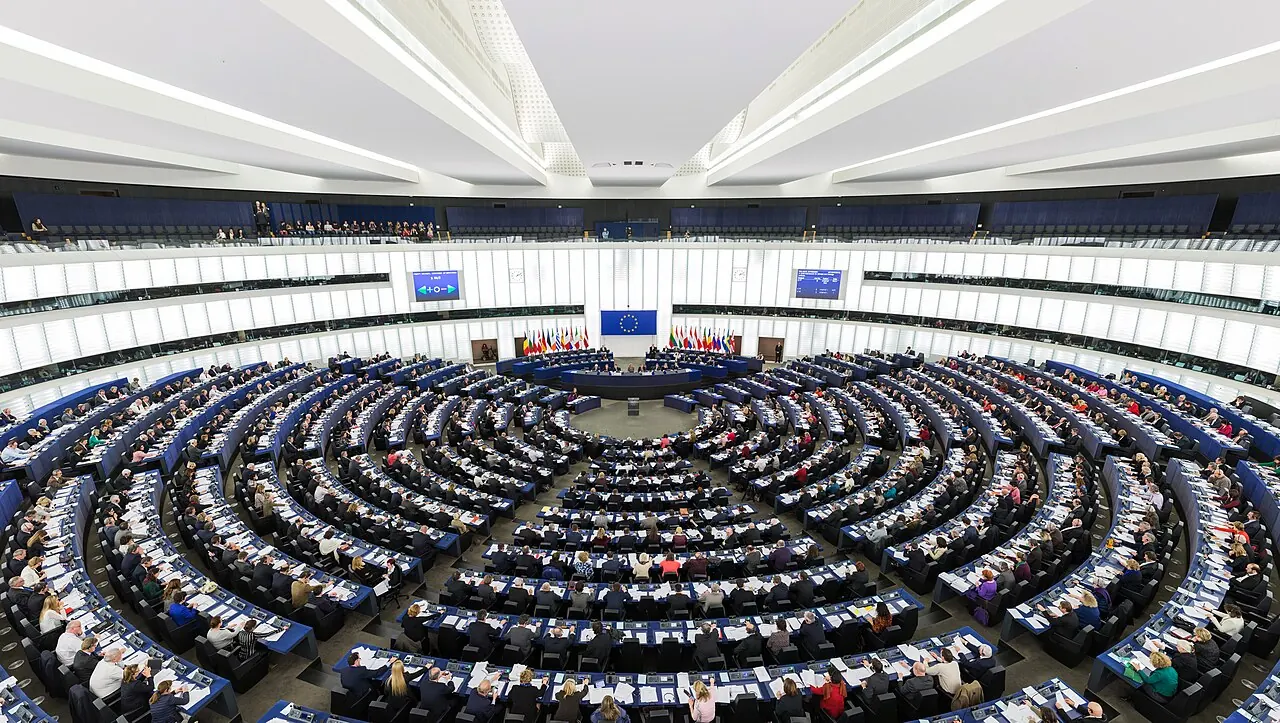 El hemiciclo del Parlamento Europeo en Estrasburgo durante un pleno